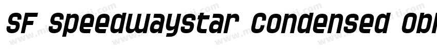SF Speedwaystar Condensed Oblique字体转换